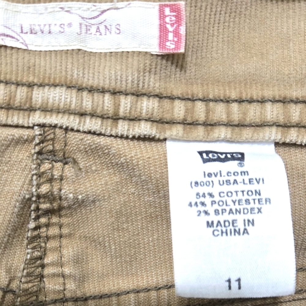 Levi's Y2K Corduroy Maxi Skirt A-line Boho Tan Women's Size Medium Juniors 11 - Picture 3 of 13